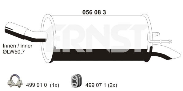 Endschalldämpfer Ernst 056083