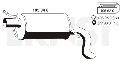 Endschalldämpfer Ernst 105040