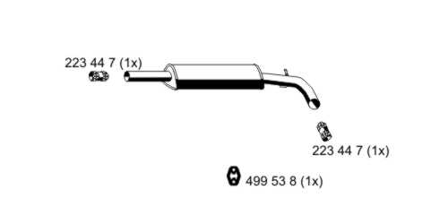 Mittelschalldämpfer Ernst 112246