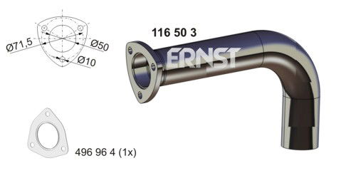 Abgasrohr hinten Ernst 116503