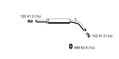 Mittelschalldämpfer Ernst 121101