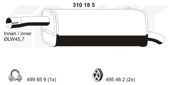 Endschalldämpfer Ernst 310185