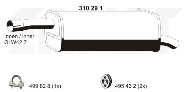 Endschalldämpfer Ernst 310291