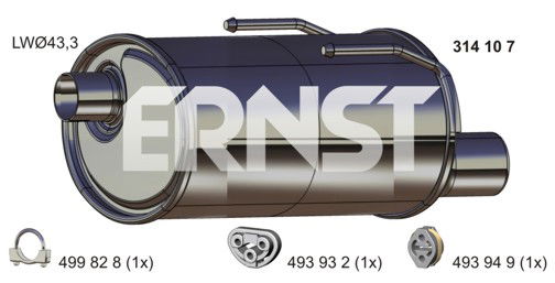 Endschalldämpfer Ernst 314107