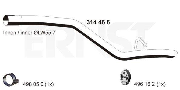 Abgasrohr hinten Ernst 314466