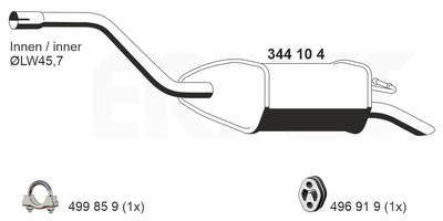 Endschalldämpfer Ernst 344104