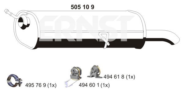 Endschalldämpfer Ernst 505109