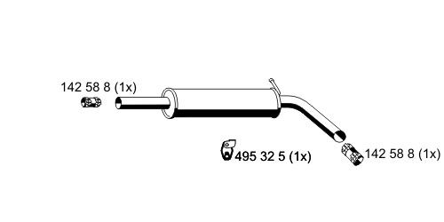 Mittelschalldämpfer Ernst 645034