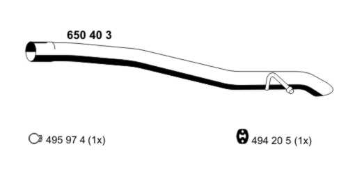 Abgasrohr hinten Ernst 650403