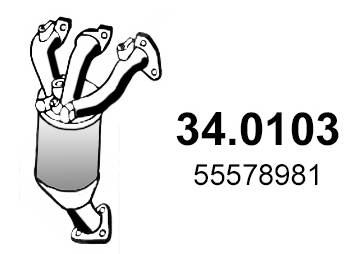 Katalysator vorne Asso 34.0103