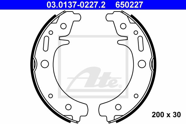 Bremsbackensatz Vorderachse ATE 03.0137-0227.2