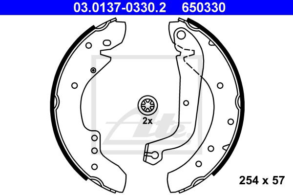 Bremsbackensatz Hinterachse ATE 03.0137-0330.2