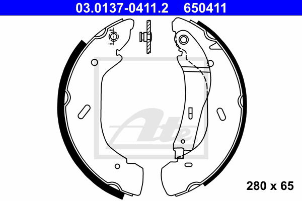 Bremsbackensatz Hinterachse ATE 03.0137-0411.2