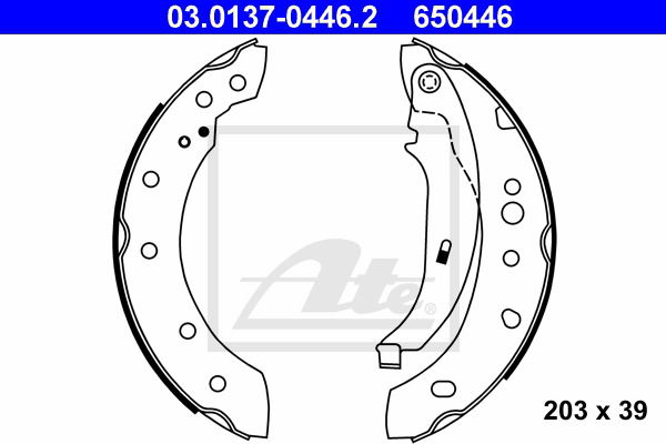 Bremsbackensatz Hinterachse ATE 03.0137-0446.2