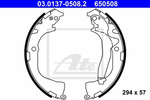 Bremsbackensatz Hinterachse ATE 03.0137-0508.2