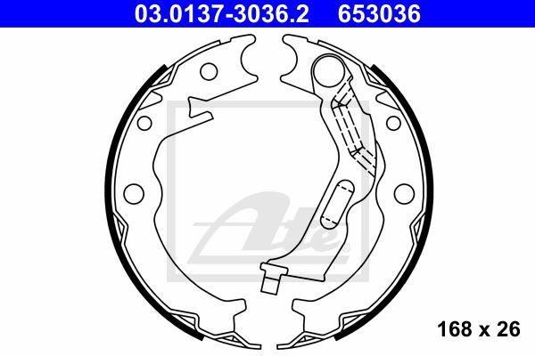 Bremsbackensatz, Feststellbremse Hinterachse ATE 03.0137-3036.2