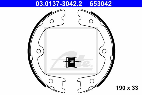 Bremsbackensatz, Feststellbremse Hinterachse ATE 03.0137-3042.2