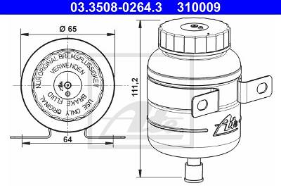 Ausgleichsbehälter, Bremsflüssigkeit ATE 03.3508-0264.3