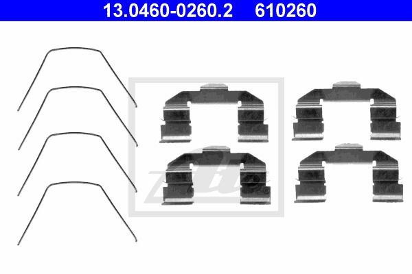 Zubehörsatz, Scheibenbremsbelag Vorderachse ATE 13.0460-0260.2