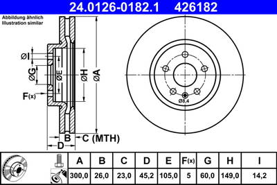 Bremsscheibe Vorderachse ATE 24.0126-0182.1