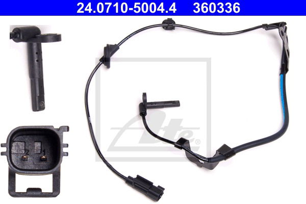 Sensor, Raddrehzahl Hinterachse rechts ATE 24.0710-5004.4