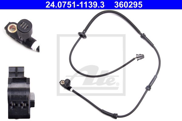 Sensor, Raddrehzahl Hinterachse ATE 24.0751-1139.3