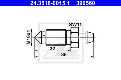 Entlüfterschraube/-ventil ATE 24.3518-0015.1