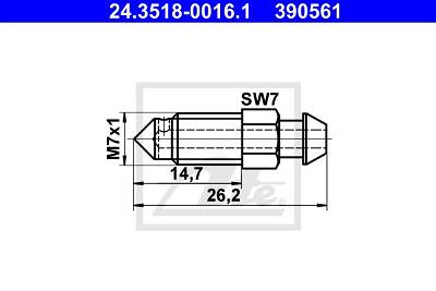 Entlüfterschraube/-ventil ATE 24.3518-0016.1