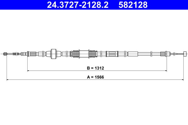 Seilzug, Feststellbremse hinten rechts ATE 24.3727-2128.2