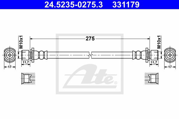 Bremsschlauch ATE 24.5235-0275.3