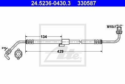 Bremsschlauch Vorderachse links ATE 24.5236-0430.3