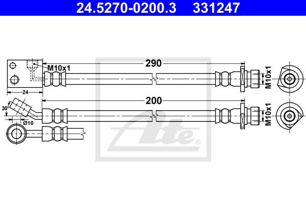 Bremsschlauch Hinterachse links ATE 24.5270-0200.3