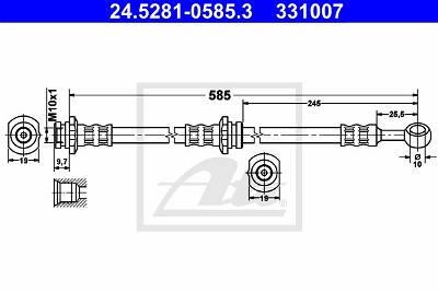 Bremsschlauch Hinterachse links ATE 24.5281-0585.3
