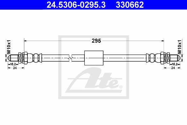 Bremsschlauch Hinterachse ATE 24.5306-0295.3