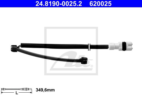 Warnkontakt, Bremsbelagverschleiß Vorderachse links ATE 24.8190-0025.2