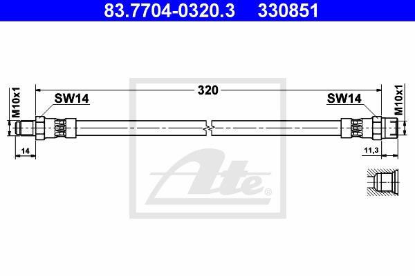 Bremsschlauch ATE 83.7704-0320.3