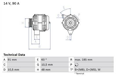 Generator Bosch 0 986 038 160