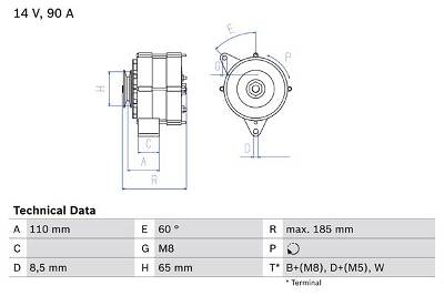 Generator Bosch 0 986 039 090