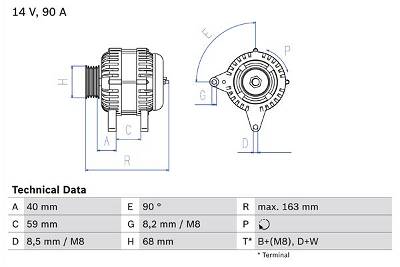 Generator Bosch 0 986 040 330
