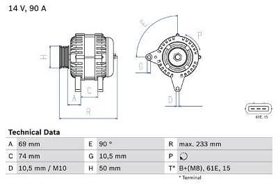 Generator Bosch 0 986 040 390