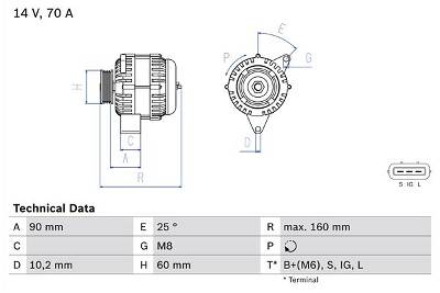 Generator Bosch 0 986 040 461