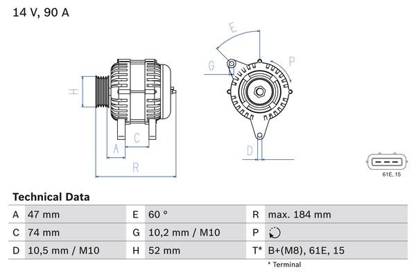 Generator Bosch 0 986 041 190