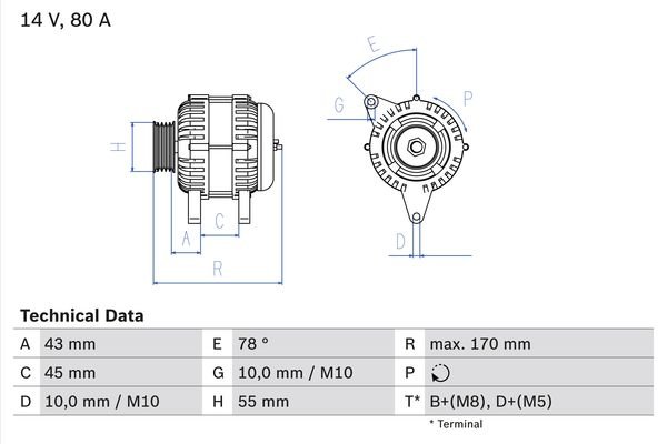 Generator Bosch 0 986 042 081