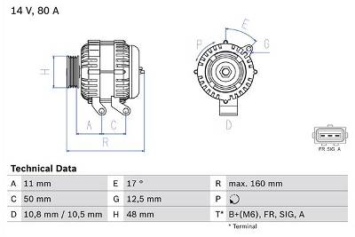Generator Bosch 0 986 044 701