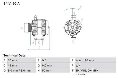 Generator Bosch 0 986 045 181