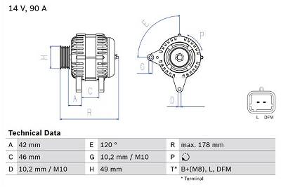 Generator Bosch 0 986 048 911