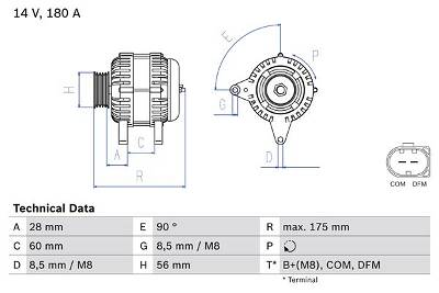 Generator Bosch 0 986 080 090
