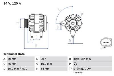 Generator Bosch 0 986 080 350