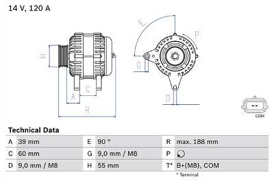 Generator Bosch 0 986 080 990