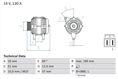 Generator Bosch 0 986 081 060